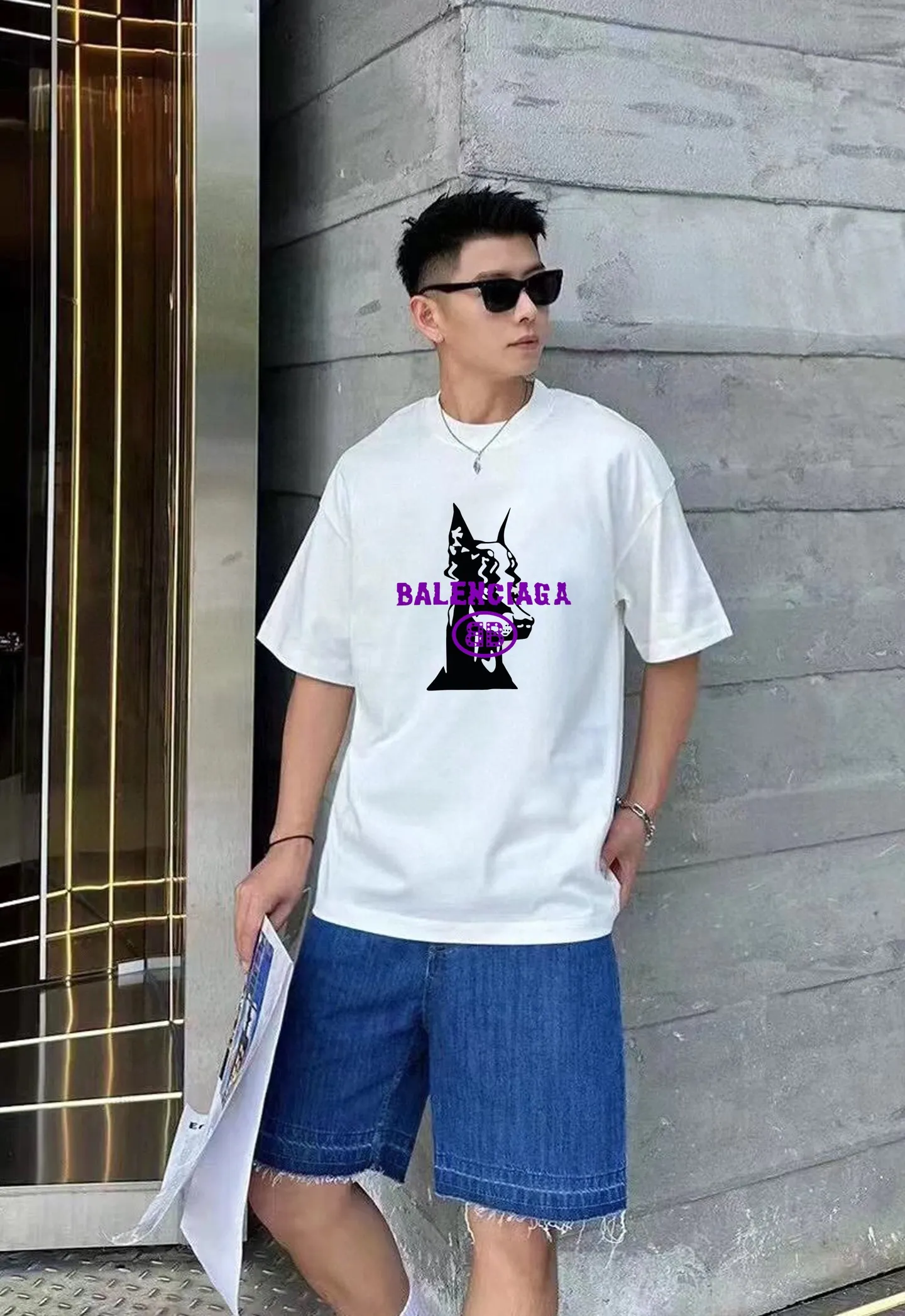 ⚜️Balenciaga New Arrival T. Same Style❤️New Arrival T ， 280g ， Breathable， ！ Black +Purple“BALENCIAGA” ， . ✨ ， ， ！ ， ， ！ ！ ：Black. .White.Sizes：S-3XL ‼️（175/145 L）